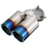Ford Muffler Exhaust Pipe Tail Honda Twin Tip Curved KIA Universal Grilled Blue Double - 3