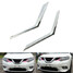 Chrome 2pcs Front Rogue Grille Grill X-Trail Molding Cover Trim - 1