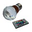 Crystal Rgb Led Remote Controller Color Bulb E27 220v 3w - 3