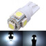 License Car Reading Light Light Lamp Xenon White Wedge Instrument W5W T10 5050 5SMD Side 80Lm - 1