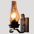 Glass Wall Sconce Bedside Retro Wall Light Industrial Fixture - 3