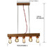 Handmade Led Chandelier Edison Wood Hanging Pendant Lamp - 7