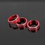 GOLF 3pcs Decoration Stereo Cars Alu Ring Knob Ring Air Conditioning Knob - 5
