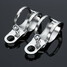 Clamps Bracket Turn Signal 4pcs Cafe Racer Chrome Motorcycle Front Rear Holder Fork Shock - 4