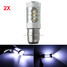 Motorcycle Pair 10-30V Headlight Light Fog Driving DRL 16LED 6500K Bulb 80W - 1