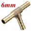 Fuel Hose 3 Way Piece 6mm Connector Brass Oil Gas Air 8MM 10MM 12mm Joiner - 3
