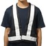 Warning Safety 2Pcs High Visibility Black White Gear Reflective Vest - 1