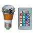 Crystal Rgb Led Remote Controller Color Bulb E27 220v 3w - 1