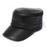 Military Leather Cadet Men Hat Cap Driving Sports Flat - 1