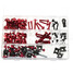 Red Body Fasteners Screws Bolts Kit Wind Shield Motorcycle Fairing - 1