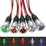 12V Panel Dash Boat Metal Indicator 12mm LED Lamp Warning Light - 1