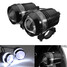 2Pcs 12V Hi Lo White Headlight Driving Fog Spot LED Angel Eye U3 30W Motorcycle - 1