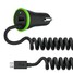 USB Car Charger with Spring Mobile Phone 3.4A Shape Micro USB Cable Cable Lighting - 1