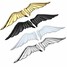 Wings Sticker Label Rear Car Black Stereo Golden Metal White Sliver - 1