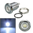 Silver Metal Dash Lamp 12mm LED Indicator Light Pilot Screw Black Shell - 9