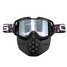 Detachable Filter Face Mask Shield Silver Motorcycle Helmet Lens Goggles Mouth - 3