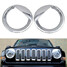 Headlight Silver Jeep Trim Cover Patriot Shape Bird 1Pair - 1