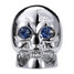 Dust Chrome Skull Covers 4pcs Caps Motorcycle Auto Tire Tyre Valve - 1