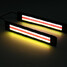 3 Colors Car Auto COB 480LM LED Strip 2Pcs Light DRL Daytime Running Driving Flexible - 4