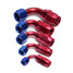 Degree Car Swivel Hose End Red Blue Aluminum Nylon Braided - 2