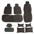 PU Leather Car Seat Surround Seat Full 10pcs Front Rear Seat Cover - 10