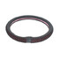 Car Steel Ring Wheel Cover Anti-slip Black PU Leather Grey Wrap - 11