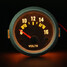 Carbon Fiber Face Yellow LED Volt Gauge Voltmeter 12V - 6