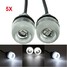 10Pcs Motorcycle 5630 White Eagle Eye Lamp 3LED 18MM Daytime Running Lights - 1