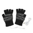 Motorcycle USB 5V Half Finger Gloves Removable Warmer Heated - 1