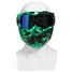 Protect Motorcycle Helmet Lens Green Mask Shield Goggles Full Face Clear Light - 2