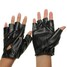 Leisure Cool Driving PU Leather Cycling Motorcycle Half Finger Gloves Fingerless - 1