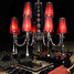 Red Chandelier 220v Electroplated Metal Romantic Lamps - 1
