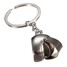 Car Keychain Keyring Silver Auto Motorcycle Helmet Key Chain Ring - 4