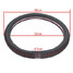 Car Steel Ring Wheel Cover Anti-slip Black PU Leather Grey Wrap - 8