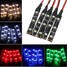 Lamp IP65 Red Green Yellow White Blue 3LED 3528 SMD DC 12V Car 5pcs Strip Light - 1