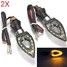 LEDs Turn Chrome Light Indicator Lamp Universal Motorcycle 4 X - 1