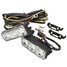 Driving Running Amber Turn Signal Pair DRL LED Car White Light Lamp Daytime - 6