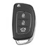 Remote Folding Fold Car 3 Button Flip Key Shell Case FOB Blade Hyundai Santa Fe Right - 4