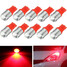 LED Side Indicator 3W Bulb Light Reading 10Pcs T10 License Plate Red - 1