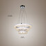 Led Rings Lamp Modern Three Crystal Pendant Light - 2