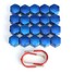 Blue Nut Alloy Wheel Bolts ABS Plastic Car 17MM Nuts Covers Caps Set of Trims - 1