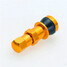 Aluminum Dust Caps Car Auto Tubeless Valves 4pcs Stem Wheel Tire Gold - 4