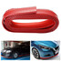 Lip Carbon Fiber Car Front Bumper Splitter Body Protector Kit Spoiler Red Rubber - 1