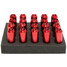 60mm Lug 20pcs Aluminum Alloy M12x1.25 Wheel Extended Nut Red M12X1.5 - 4