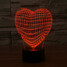 Heart Novelty Lighting Touch Dimming 3d Decoration Atmosphere Lamp Colorful Led Night Light - 2