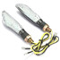 LED Turn Signal Indicators 12V Motorcycle Blinker Amber Lights Lamp - 2