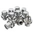 Aluminum Car 10 X Lug Nuts M12X1.5 Land Rover Wheels Chrome LR4 Seat - 2