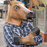 Horse Creepy Head Festival Face Mask Latex Halloween - 4