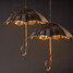 Color Metal 5 Heads Retro Style Living Room Umbrella Pendant Lamp Foyer - 5
