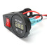 Gauge Motorcycle Voltage Bike 12-24V LED Digital Display Voltmeter ON OFF Switch - 3